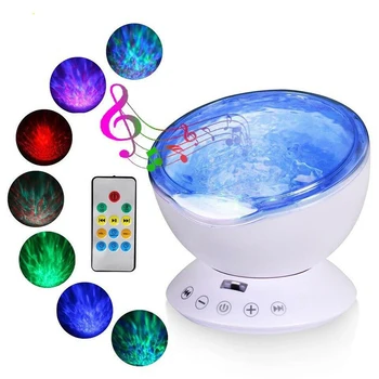 2W Ocean Wave Projector Music LED Night Light Projector Baby Sleep Lamp with Remote Control for Gifts White
2W Ocean Wave Projector Music LED Night Light Projector Baby Sleep Lamp with Remote Control for Gifts White