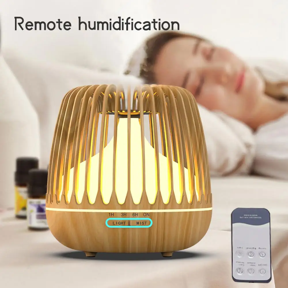 500ML Aroma Essential Oil Diffuser Ultrasonic Air Humidifier Wood Grain 7 Color Changing LED Light Cool Mist Difusor for Home
500ML Aroma Essential Oil Diffuser Ultrasonic Air Humidifier Wood Grain 7 Color Changing LED Light Cool Mist Difusor for Home
