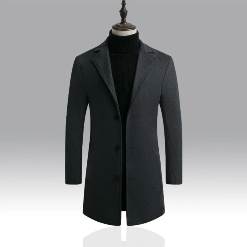 New Mens Wool Blend Jackets Casual Single Breasted Trench Coat Autumn Winter Slim Fit Male Wool Overcoat,10 Colors,M-5XL
New Mens Wool Blend Jackets Casual Single Breasted Trench Coat Autumn Winter Slim Fit Male Wool Overcoat,10 Colors,M-5XL
