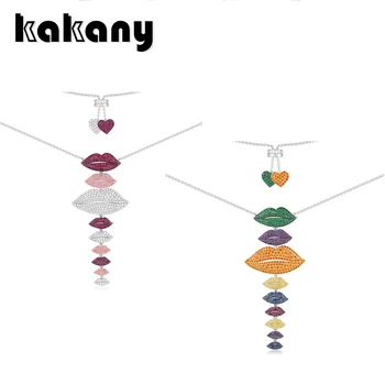 KAKANY Fashion Glamour 1: 1 Cubic Zirconia Replica, Adjustable Silver Multicolor Lip Necklace Lady Monaco Jewelry Gift with Logo
KAKANY Fashion Glamour 1: 1 Cubic Zirconia Replica, Adjustable Silver Multicolor Lip Necklace Lady Monaco Jewelry Gift with Logo