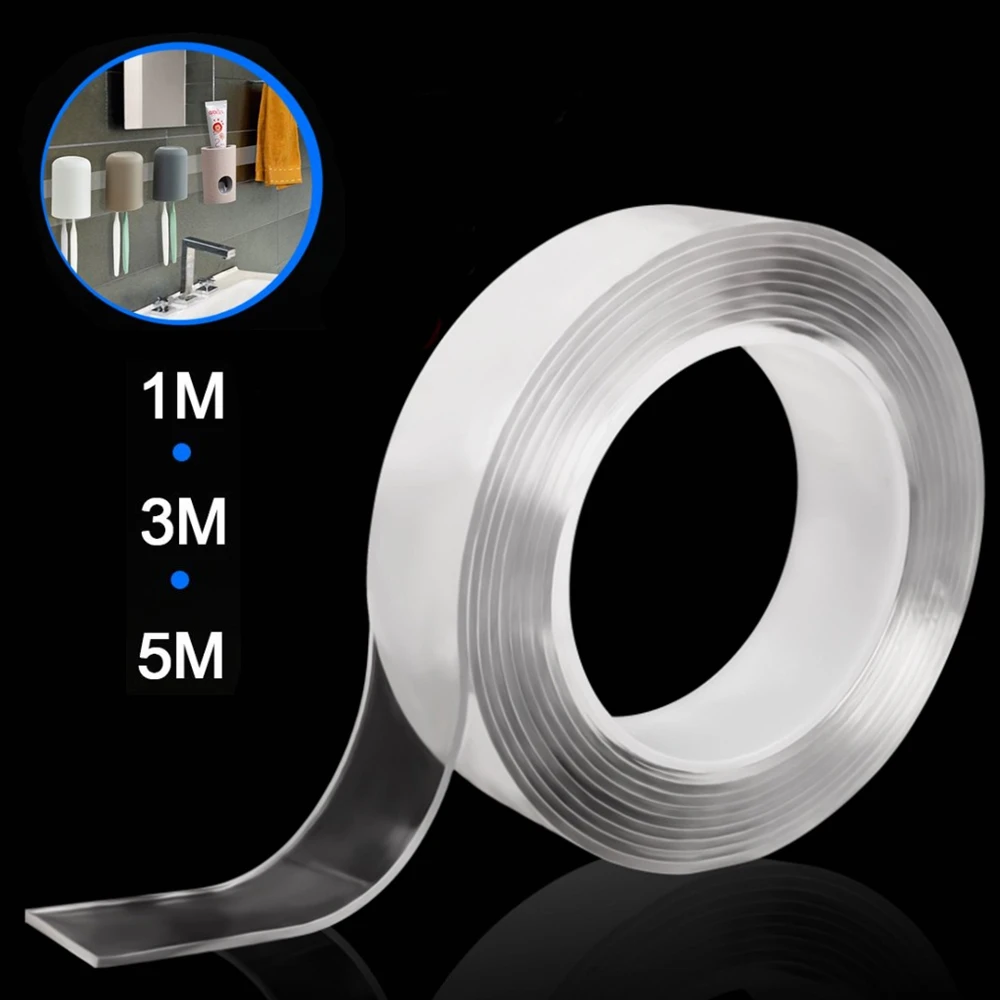 Reusable Transparent Double-Sided Adhesive Nano Traceless Tape Removable Sticker Washable Adhesive Loop Disks Tie Glue Gadget
Reusable Transparent Double-Sided Adhesive Nano Traceless Tape Removable Sticker Washable Adhesive Loop Disks Tie Glue Gadget