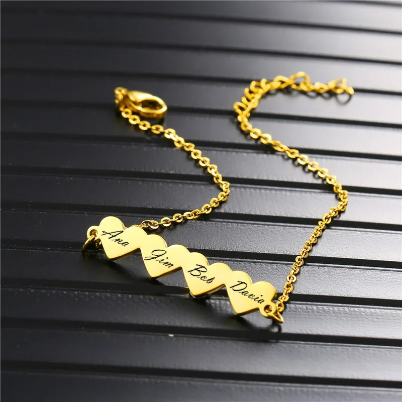 Customized Engraved Name Family Bracelet Personalized Letter Year Romantic Heart Shaped Women Bracelets Anniversary Gift
Customized Engraved Name Family Bracelet Personalized Letter Year Romantic Heart Shaped Women Bracelets Anniversary Gift