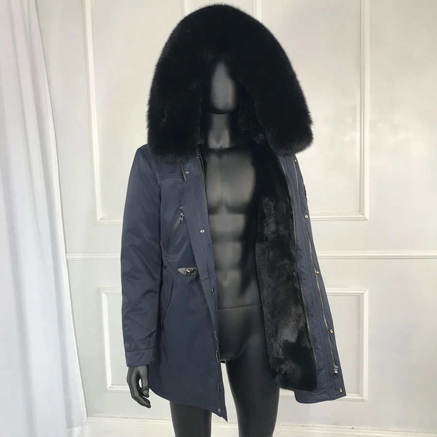 Winter Thicken Fur Lining Mens Overcoat Real Fur Collar Hooded Jacket real mink fur lining natural fox fur hood collar parkas
Winter Thicken Fur Lining Mens Overcoat Real Fur Collar Hooded Jacket real mink fur lining natural fox fur hood collar parkas