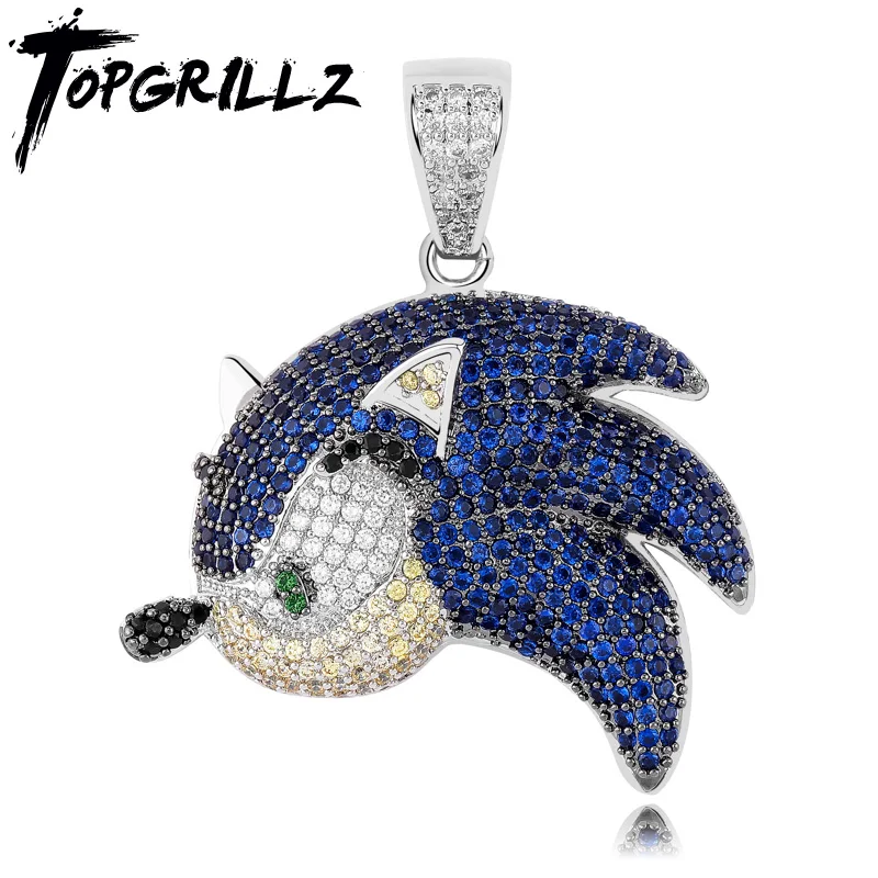 TOPGRILLZ SonictheHedgehog Series Pendant Necklace Iced Out Chain Bling Cubic Zircon Personality Hip Hop Rock Jewelry For Man
TOPGRILLZ SonictheHedgehog Series Pendant Necklace Iced Out Chain Bling Cubic Zircon Personality Hip Hop Rock Jewelry For Man
