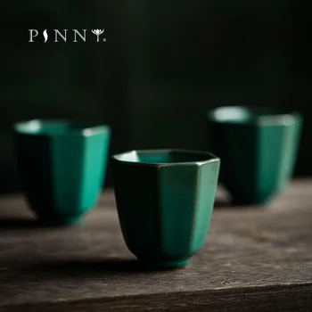 PINNY Vintage Japanese Style Coarse Pottery Octagon Teacup Ceramic Kung Fu Tea Cups Pigmented Tea Bowl Drinkware 
PINNY Vintage Japanese Style Coarse Pottery Octagon Teacup Ceramic Kung Fu Tea Cups Pigmented Tea Bowl Drinkware