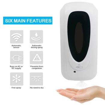 1000ML Touchless Hand Disinfection Machine Automatic Infrarot Sensor Wall-Mounted Alcohol Mist Spray Hand Sanitizer Disinfection
1000ML Touchless Hand Disinfection Machine Automatic Infrarot Sensor Wall-Mounted Alcohol Mist Spray Hand Sanitizer Disinfection