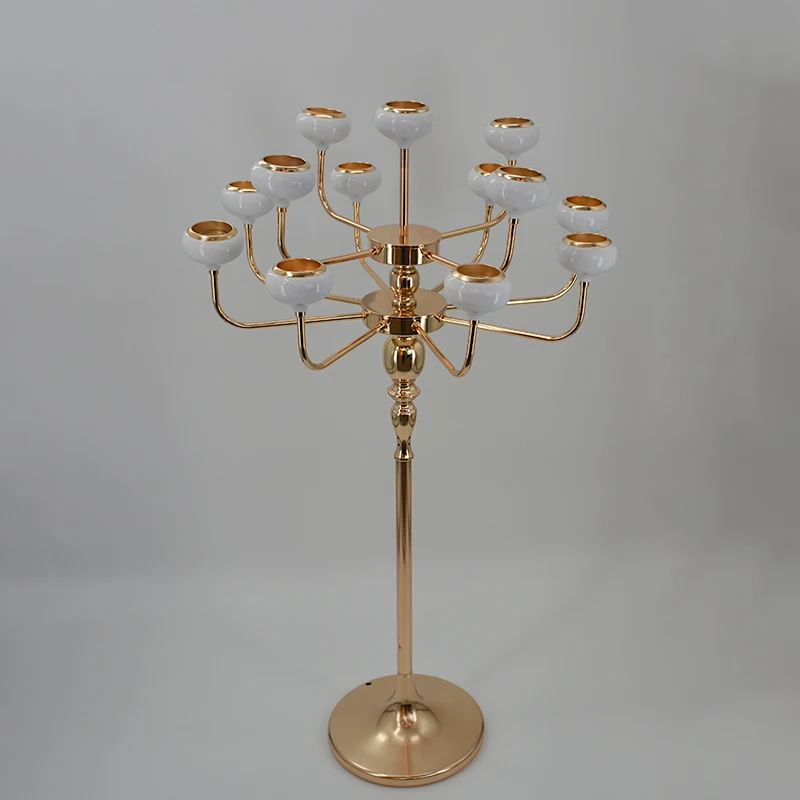 IMUWEN Candelabras 13 Arms Candle Holders Metal Gold Candlesticks For Wedding Centerpieces Event Party Decoration IM835
IMUWEN Candelabras 13 Arms Candle Holders Metal Gold Candlesticks For Wedding Centerpieces Event Party Decoration IM835