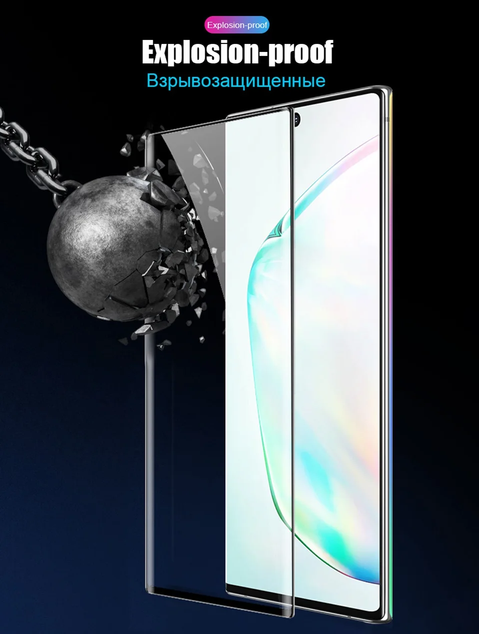 3D Tempered Glass For Samsung Galaxy Note 10 Plus Note10 5G Curved Screen Protective Glass For Samsung Note 9 8 S8 S9 S10 Plus (7)