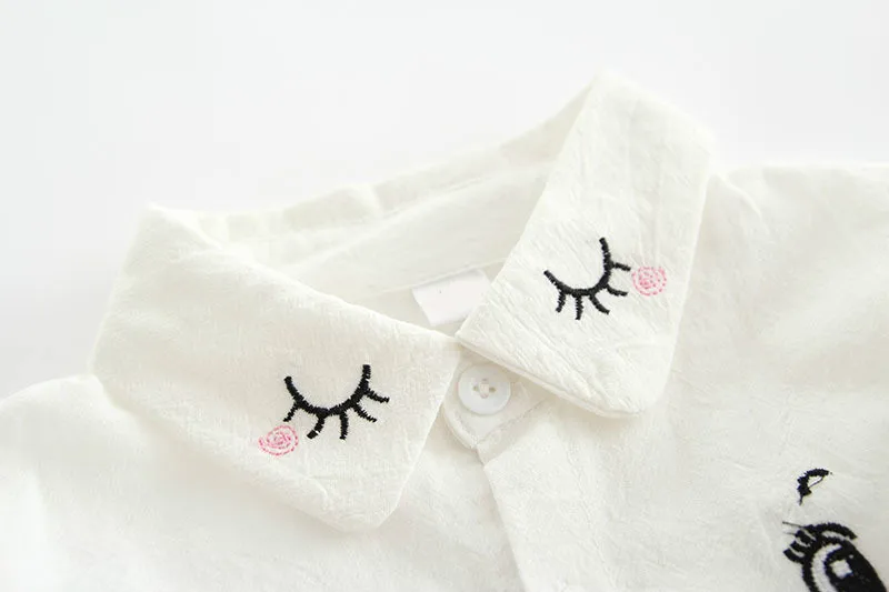 2019 Spring And Autumn New Products Childrenswear Baby Girls Children Bunny Meng Eye Shirt Children Fold-down Collar Solid Color
2019 Spring And Autumn New Products Childrenswear Baby Girls Children Bunny Meng Eye Shirt Children Fold-down Collar Solid Color