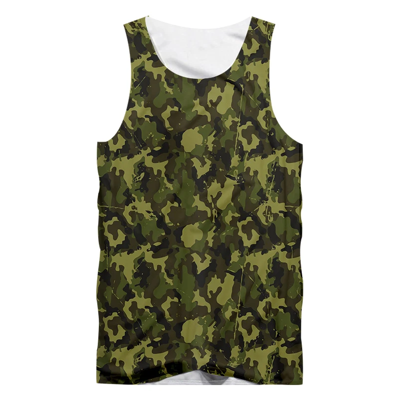 

OGKB Oversize Men Women 3D Printed Vest Camouflage Sleeveless Sport Shirts Summer Gym Fitness Tank Tops Wholesale Dropshipping