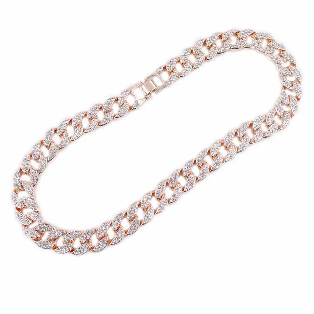 Women's rose gold miami cuban link chain necklace 16mm crystal cz silver color men's hip hop rapper singer iced out jewelry gift
Women's rose gold miami cuban link chain necklace 16mm crystal cz silver color men's hip hop rapper singer iced out jewelry gift