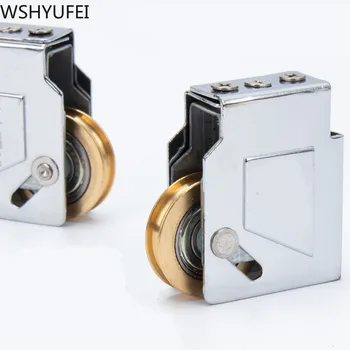 4 pcs/set Aluminum alloy window pulley Sliding Door Roller Heavy Mute Cabinet Wheel track Pulley Wardrobe Furniture Hardware
4 pcs/set Aluminum alloy window pulley Sliding Door Roller Heavy Mute Cabinet Wheel track Pulley Wardrobe Furniture Hardware