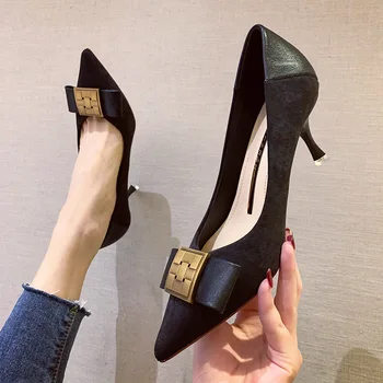 2020 autumn new fine with versatile high heel with shallow mouth pointed women's shoes
2020 autumn new fine with versatile high heel with shallow mouth pointed women's shoes