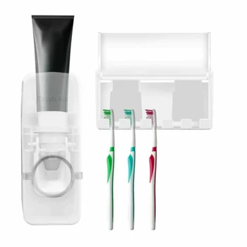 Wall-mounted Antibacteria Toothbrush Holder Automatic 5 Toothbrush Holder Sets Squeezer Bathroom Accessories Set
Wall-mounted Antibacteria Toothbrush Holder Automatic 5 Toothbrush Holder Sets Squeezer Bathroom Accessories Set