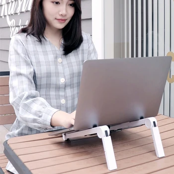 Portable Adjustable Lightweight Notebook Cradle Collapsible Notebook Support Lifting Cooling Bracket with Non-slip Pad
Portable Adjustable Lightweight Notebook Cradle Collapsible Notebook Support Lifting Cooling Bracket with Non-slip Pad