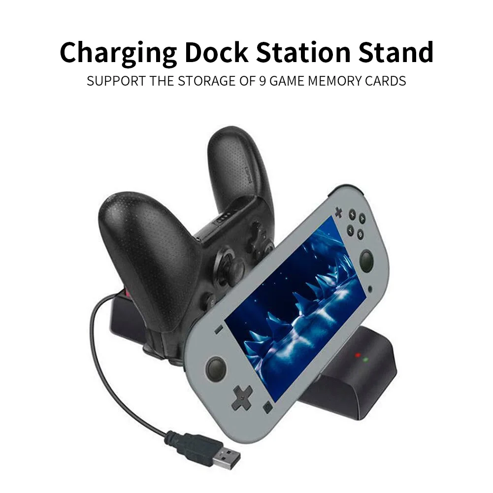 Nintend Switch Lite/ Pro Controller Charging Stand For Nintendoswitch Charger Dock Station Cradle LED Show | Электроника