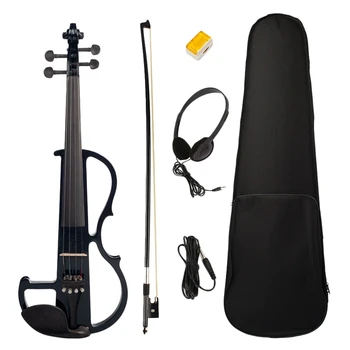 Electric Violin 4/4 Full Size Violin with Case Bow Earphone Rosin Set Black New
Electric Violin 4/4 Full Size Violin with Case Bow Earphone Rosin Set Black New