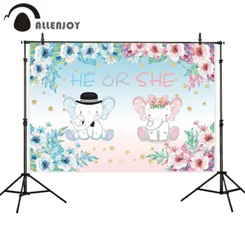 Allenjoy Gender Reveal Backdrop Watercolor Elephants Flowers Glitter Stars Baby Newborn Photocall He Or She Party Banner Curtain
Allenjoy Gender Reveal Backdrop Watercolor Elephants Flowers Glitter Stars Baby Newborn Photocall He Or She Party Banner Curtain