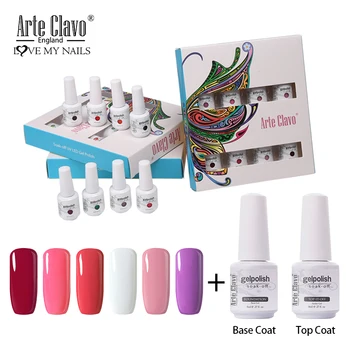 Arte Clavo Gel Polish Kit 8PCS/Set Soak Off UV Gel Nail Polish Varnish Hybrid DIY Nail Art Manicure 8ml Top Base Gel Nail Set
Arte Clavo Gel Polish Kit 8PCS/Set Soak Off UV Gel Nail Polish Varnish Hybrid DIY Nail Art Manicure 8ml Top Base Gel Nail Set