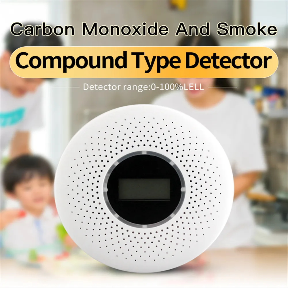 2 in 1 LCD Display Carbon Monoxide & Smoke Combo Detector Battery Operated CO Alarm with LED Light Flashing Sound Warning
2 in 1 LCD Display Carbon Monoxide & Smoke Combo Detector Battery Operated CO Alarm with LED Light Flashing Sound Warning