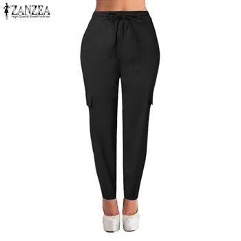 Women's Pants 2020 Fashion ZANZEA Plus Size Lady Long Trousers Loose Solid Pockets Bottoms Elastic Waist Streetwear Pantalones
Women's Pants 2020 Fashion ZANZEA Plus Size Lady Long Trousers Loose Solid Pockets Bottoms Elastic Waist Streetwear Pantalones