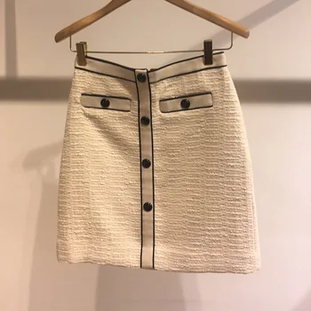 19 Small Xiangfeng Simple Joker Small Xiangfeng Button A Word Slim Fit Half Body Skirt 93216
19 Small Xiangfeng Simple Joker Small Xiangfeng Button A Word Slim Fit Half Body Skirt 93216
