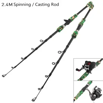 2.4m Green Camouflage Color Carbon Fiber Lure Fishing Rod Spinning 6Section Telescopic Ultra Light Travel Fishing Pole
2.4m Green Camouflage Color Carbon Fiber Lure Fishing Rod Spinning 6Section Telescopic Ultra Light Travel Fishing Pole
