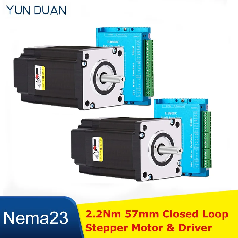 2pcs Nema23 2.2Nm 57MM DC DSP 2PH 1000rpm Hybird Closed Loop Stepper Motor Driver 3m cables Kit 1000line Encoder Easy Servo
2pcs Nema23 2.2Nm 57MM DC DSP 2PH 1000rpm Hybird Closed Loop Stepper Motor Driver 3m cables Kit 1000line Encoder Easy Servo