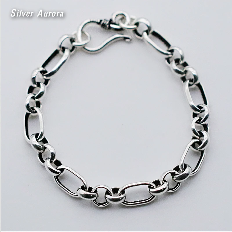 S925 Sterling Silver Bracelet Circles Chain Trendy Lady Bangle Simple Color with Cute Link Chain Women Men Jewelry
S925 Sterling Silver Bracelet Circles Chain Trendy Lady Bangle Simple Color with Cute Link Chain Women Men Jewelry