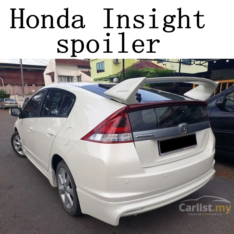 

For Honda Insight Spoiler Car Styling ABS Plastic Unpainted Color Rear Trunk Wing Boot Lip Roof Spoiler Auto Decoration