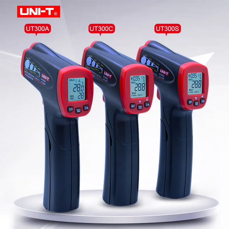 UNI-T Non Contact Laser infrared Thermometer IR Gun Temperature Measure Infrared pyrometer UT300A/300C/300S Infrared Thermometer
UNI-T Non Contact Laser infrared Thermometer IR Gun Temperature Measure Infrared pyrometer UT300A/300C/300S Infrared Thermometer