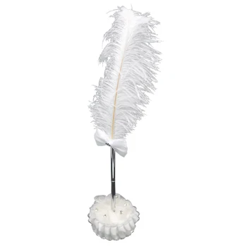 Guest Pen Feather with Holder Set on Wedding Signing Pen Special Design With Base (White) A30
Guest Pen Feather with Holder Set on Wedding Signing Pen Special Design With Base (White) A30
