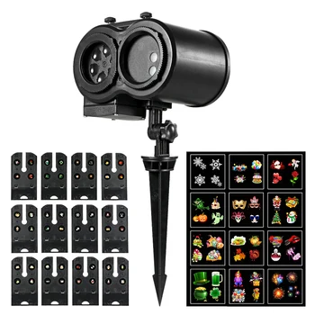 Christmas Halloween Projection Light Decorative Lighting Led Projector Remote Control Light 12 Dynamic Animation Slides
Christmas Halloween Projection Light Decorative Lighting Led Projector Remote Control Light 12 Dynamic Animation Slides