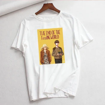 Lus Los the end of the fxxxing world t shirt women t shirts short sleeve casual white tee shirts anime printed t-shirts femme
Lus Los the end of the fxxxing world t shirt women t shirts short sleeve casual white tee shirts anime printed t-shirts femme