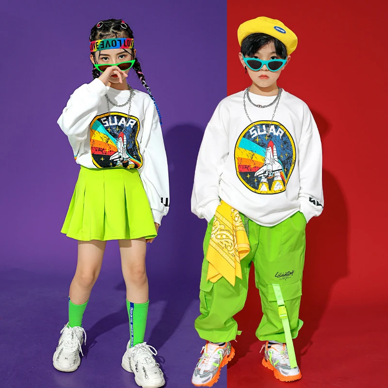 Boys Girls Kpop Outfit Street Dance Wear Jazz Dance Performance Stage Costume Cheerleader Uniform Hiphop Dancing Clothes YS2652
Boys Girls Kpop Outfit Street Dance Wear Jazz Dance Performance Stage Costume Cheerleader Uniform Hiphop Dancing Clothes YS2652