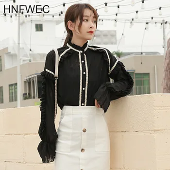2020 New Spring Summer Stand Collar Single Breasted Flare Sleeve Pullover Shirt Women Korea Loose Blouse Tide V287
2020 New Spring Summer Stand Collar Single Breasted Flare Sleeve Pullover Shirt Women Korea Loose Blouse Tide V287