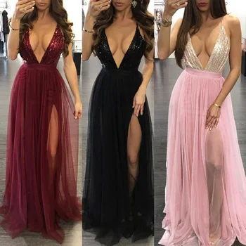 BacklakeGirls Sexy Deep V Neck Sleeveless Cross Criss Back Split Side Sequin Evening Dress Long Prom Dress Robe De Soirée Rouge 
BacklakeGirls Sexy Deep V Neck Sleeveless Cross Criss Back Split Side Sequin Evening Dress Long Prom Dress Robe De Soirée Rouge