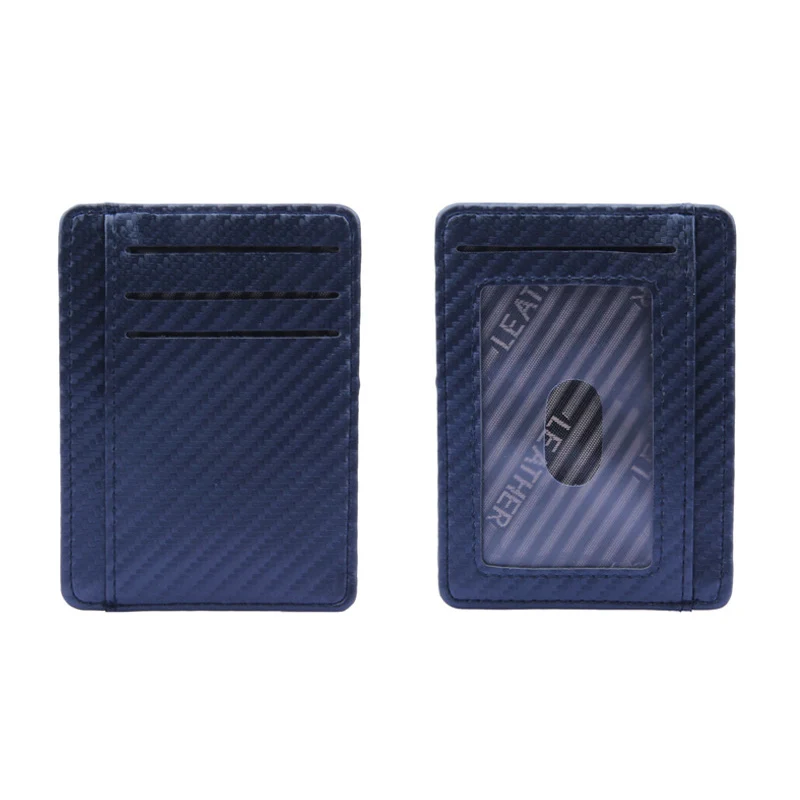 Hot Men RFID Blocking Leather Slim Wallet Money Clip Credit Card Holder Coin Pocket