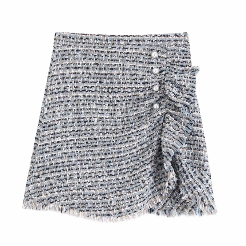 Pearl Button Leisure Women Woolen Ruffle Mini Skirt 2019 Autumn Leisure Lady Asymmetrical Skirts P1380
Pearl Button Leisure Women Woolen Ruffle Mini Skirt 2019 Autumn Leisure Lady Asymmetrical Skirts P1380