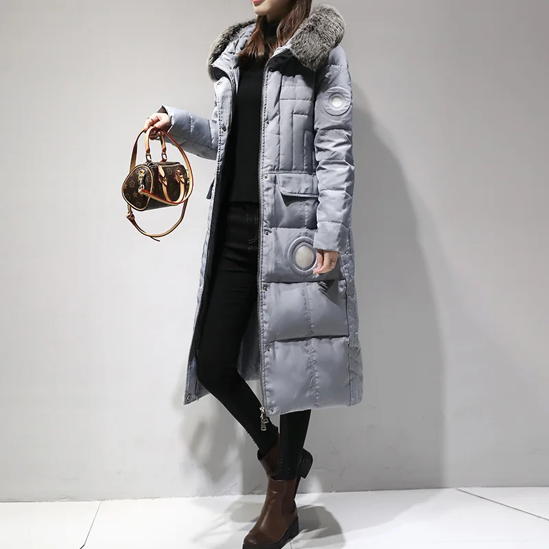 Duck Down Jacket 2020 Parka For Women Long Hoody Warm Large Fur Collar Female Overcoat chaqueta mujer LX2417
Duck Down Jacket 2020 Parka For Women Long Hoody Warm Large Fur Collar Female Overcoat chaqueta mujer LX2417