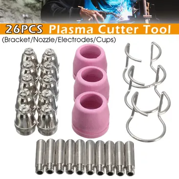 HOT 26Pcs Plasma Cutter Consumables Kit SG-55 AG-60 WSD-60P Cutting Torch Tip Nozzle NDS66
HOT 26Pcs Plasma Cutter Consumables Kit SG-55 AG-60 WSD-60P Cutting Torch Tip Nozzle NDS66
