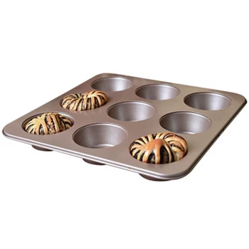 SUNCiTY Cake Pan, 9-Cavity Non-Stick Mini Muffin -Shaped Muffin Bakeware, for Oven and Baking,Cake Mould Round Biscuit Pan (Cham 
SUNCiTY Cake Pan, 9-Cavity Non-Stick Mini Muffin -Shaped Muffin Bakeware, for Oven and Baking,Cake Mould Round Biscuit Pan (Cham