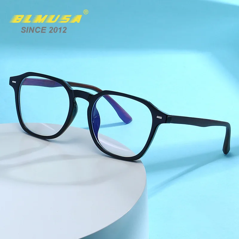 

New TR90 Men's Retro Anti Blue Light Glasses Fashion Wood Grain Glasses Frame Men's Custom Prescription Business Optical Glasses