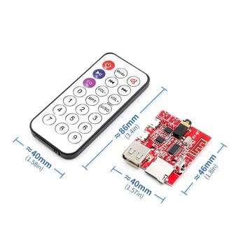 Car Bluetooth 4.1 MP3 WAV Decoding Board 3W Speaker Amplifier Audio Receiver Module Support USB/TF/U-DISK/IR Remote Control
Car Bluetooth 4.1 MP3 WAV Decoding Board 3W Speaker Amplifier Audio Receiver Module Support USB/TF/U-DISK/IR Remote Control