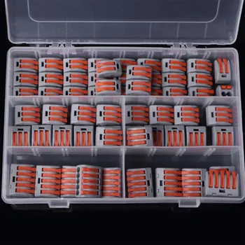 60pcs/set Terminal Block Spring Lever Nut Terminal Blocks Reusable Electric Cable Connector Wire Home Tools of Insulating Solder
60pcs/set Terminal Block Spring Lever Nut Terminal Blocks Reusable Electric Cable Connector Wire Home Tools of Insulating Solder