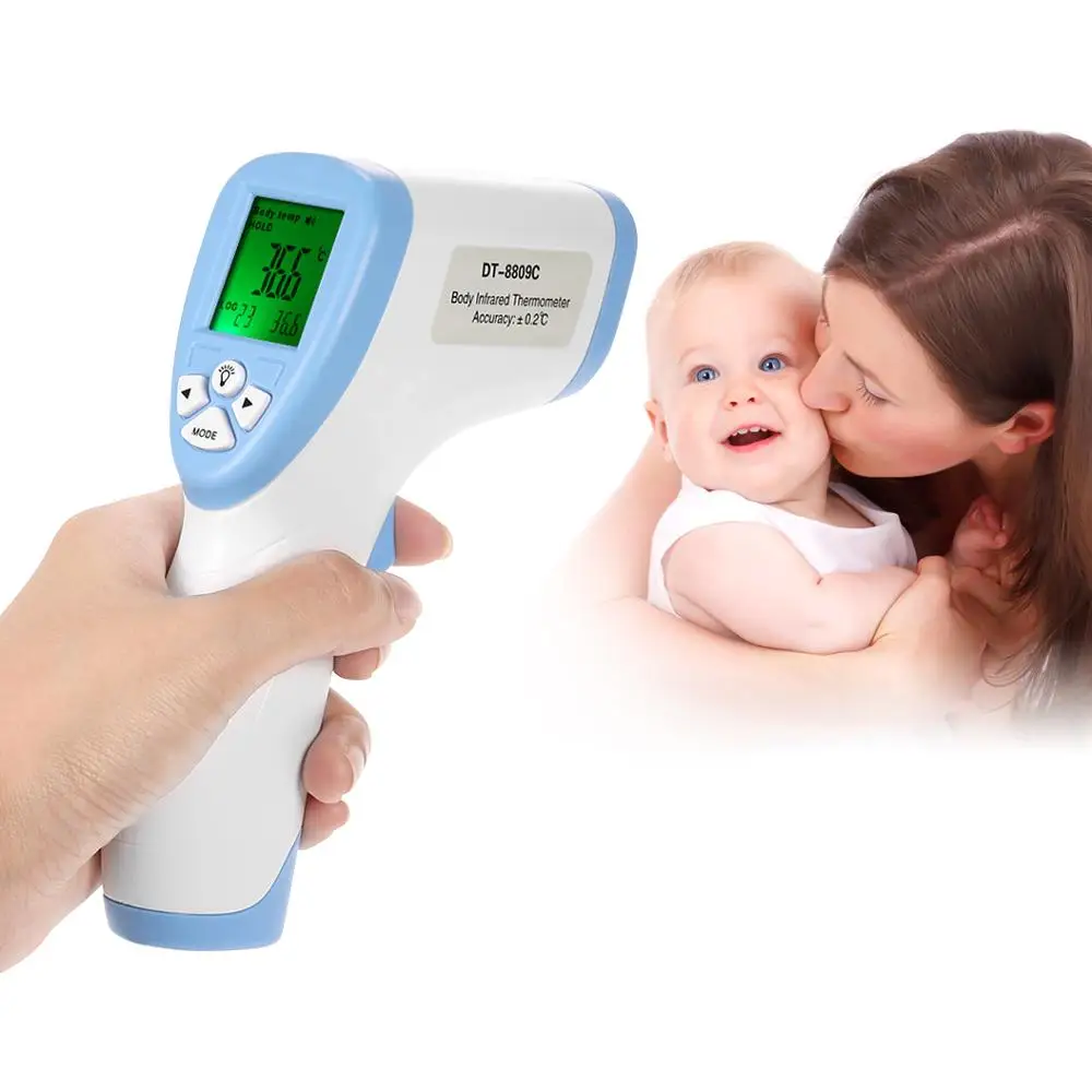Digital LCD Non-contact IR Infrared Thermometer Forehead Body Surface Temperature Measurement Fever Thermometer for Adults Kids
Digital LCD Non-contact IR Infrared Thermometer Forehead Body Surface Temperature Measurement Fever Thermometer for Adults Kids