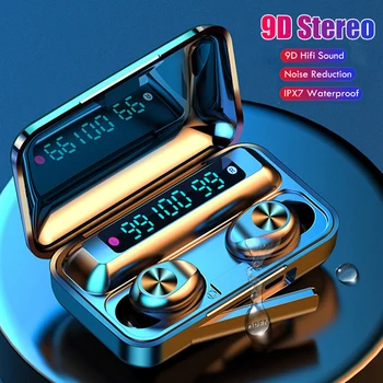 Bluetooth Headphone F9-10 TWS Touch Earphones Waterproof LED Display Power Bank Sports Earbuds Wireless Bluetooth 5.0 USB AAC 32
Bluetooth Headphone F9-10 TWS Touch Earphones Waterproof LED Display Power Bank Sports Earbuds Wireless Bluetooth 5.0 USB AAC 32