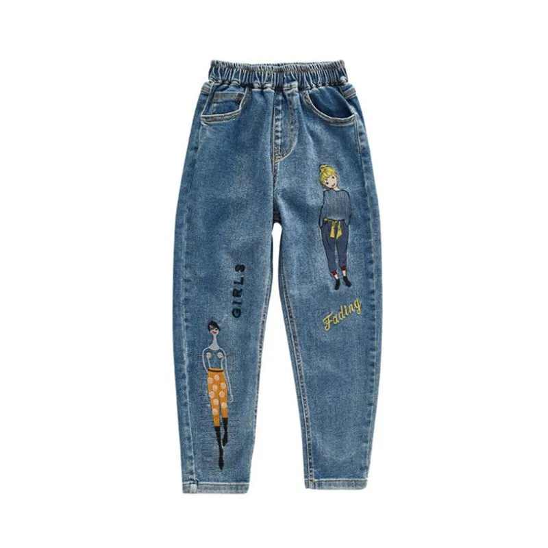 DFXD Teen Girls Jeans 2019 Autumn Casual Long Cartoon Embroidery Elastic Waist Straight Denim Trousers For 3-14Yrs Girls Clothes
DFXD Teen Girls Jeans 2019 Autumn Casual Long Cartoon Embroidery Elastic Waist Straight Denim Trousers For 3-14Yrs Girls Clothes