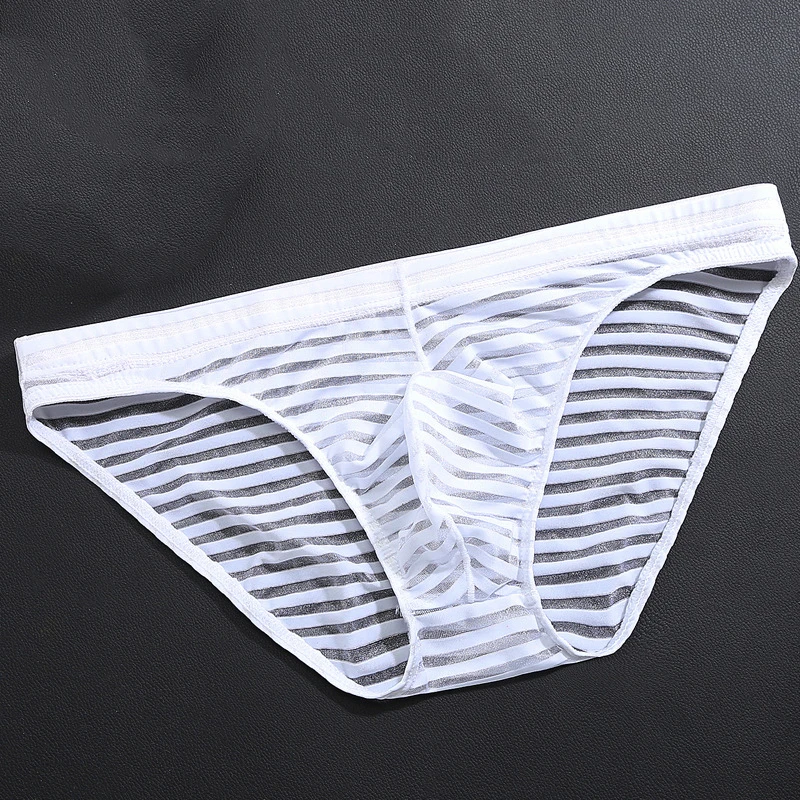Men's Sexy Panties Thin Striped Transparent Boxer Briefs Underwear Underpants Bikini Underwear Ultra-thin Breathable String Homm
Men's Sexy Panties Thin Striped Transparent Boxer Briefs Underwear Underpants Bikini Underwear Ultra-thin Breathable String Homm