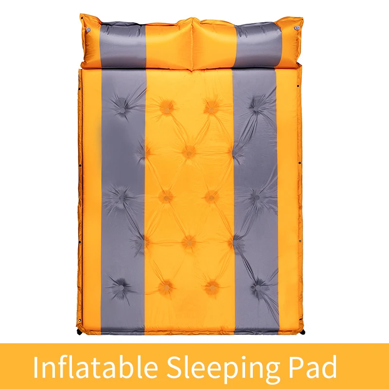 Double Self Inflating Sleeping Pad With Pillows Double Self Inflating Sleeping Pad With Pillows